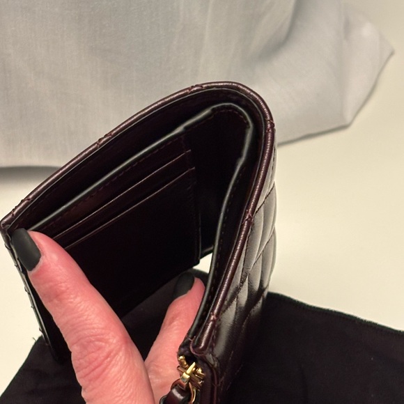 Versace Burgundy Quilted Wallet with Gold Medusa - Picture 11 of 11